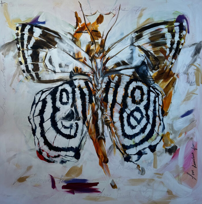 Thou Shall Fly a mixed media painting by Olivia Daane